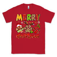 Red merry christmas paws Classic Tee - MaliasSmallBusiness
