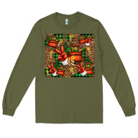 Army Green Christmas Santa Claus peace hand Long Sleeve Tee - Jasminsmagicworld