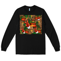 Black Christmas Santa Claus peace hand Long Sleeve Tee - Jasminsmagicworld