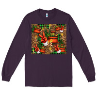 Plum Christmas Santa Claus peace hand Long Sleeve Tee - Jasminsmagicworld