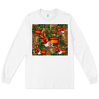 White Christmas Santa Claus peace hand Long Sleeve Tee - Jasminsmagicworld
