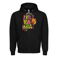 Black mardi gras alabama map Zipper Hoodie - CowGirlArtShop