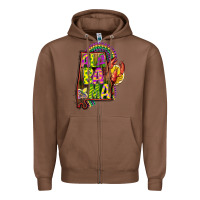 Chestnut mardi gras alabama map Zipper Hoodie - CowGirlArtShop