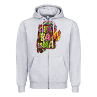 Heather Grey mardi gras alabama map Zipper Hoodie - CowGirlArtShop