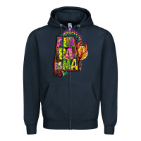 Navy mardi gras alabama map Zipper Hoodie - CowGirlArtShop