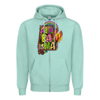 Seafoam mardi gras alabama map Zipper Hoodie - CowGirlArtShop