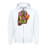 White mardi gras alabama map Zipper Hoodie - CowGirlArtShop