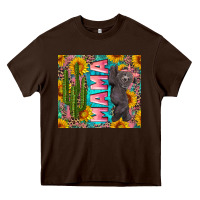 Chocolate Brown western mama with baby bear Heavy Core Tee - Artiststas
