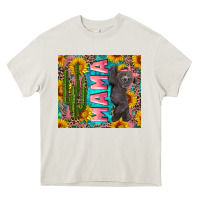 Cream western mama with baby bear Heavy Core Tee - Artiststas