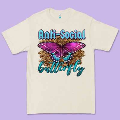 Western Anti-social Butterfly Premium Tee Designed By Lillyallendesigns