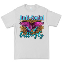 Dove Grey Western Anti-Social Butterfly Premium Tee - LillyAllenDesigns