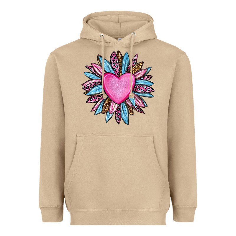 Valentine's Day Sunflower Olivia Heavyweight Hoodie by OliviaCreatesArt | Teevron
