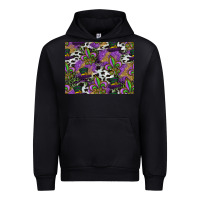 Black mardi gras celebration pattern Urban Hoodie - CowhideDigitalArt