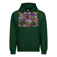 Forest Green mardi gras celebration pattern Urban Hoodie - CowhideDigitalArt