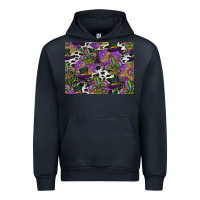 Navy mardi gras celebration pattern Urban Hoodie - CowhideDigitalArt