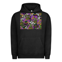 Pigment Black mardi gras celebration pattern Urban Hoodie - CowhideDigitalArt