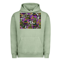 Pigment Oil Green mardi gras celebration pattern Urban Hoodie - CowhideDigitalArt