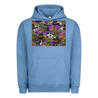 Pigment Pebble Blue mardi gras celebration pattern Urban Hoodie - CowhideDigitalArt