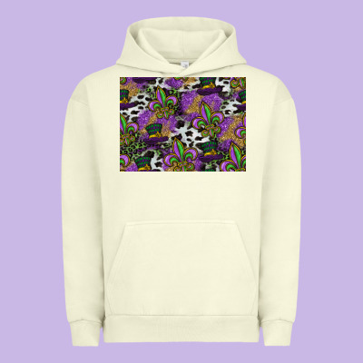 Mardi Gras Celebration Pattern Urban Hoodie Designed By Cowhidedigitalart