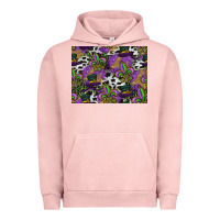 Pigment Salmon mardi gras celebration pattern Urban Hoodie - CowhideDigitalArt
