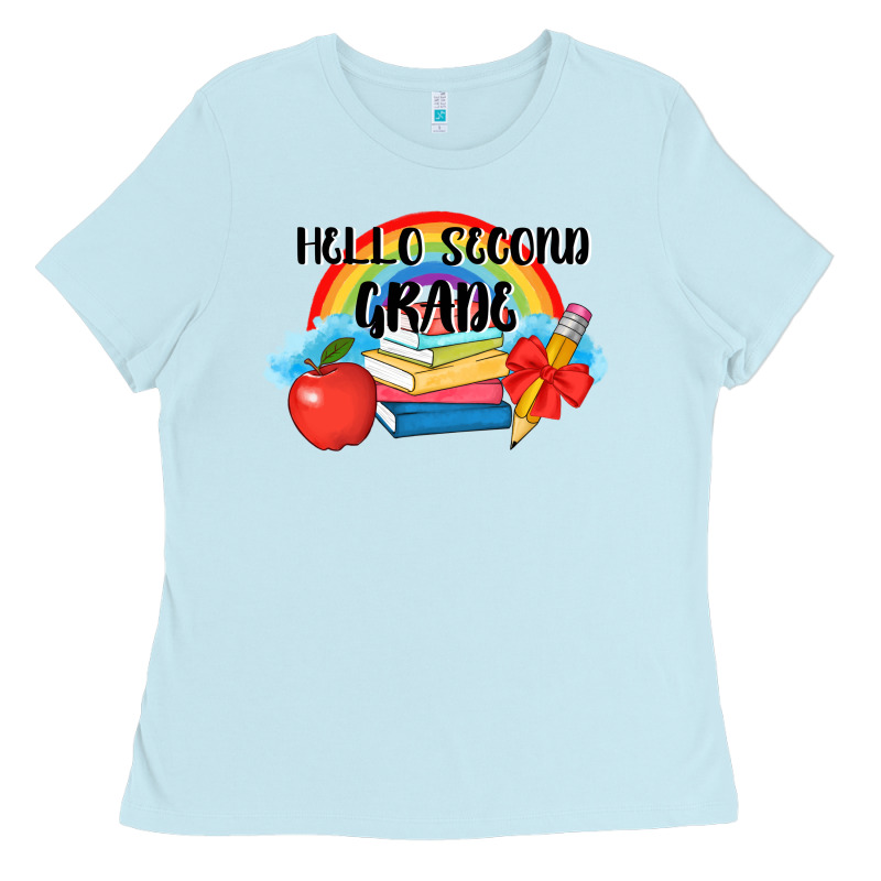 Back To School Hello Second Grade 3200x2400 Ladies Tee by AdoDesignShop | Teevron