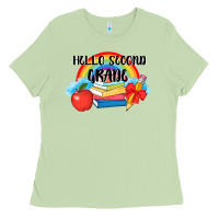 Matcha back to school hello second grade 3200x2400 Ladies Tee - AdoDesignShop