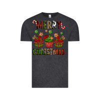 Vintage Black Merry Christmas cupcakes Vintage Tee - NancyCooperArtShop