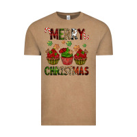 Vintage Coffee Merry Christmas cupcakes Vintage Tee - NancyCooperArtShop