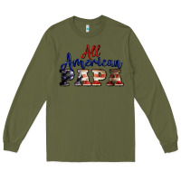 Army Green all american papa Long Sleeve Tee - BarkalooDesign