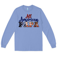 Colony Blue all american papa Long Sleeve Tee - BarkalooDesign