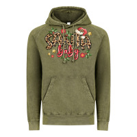 Vintage Olive santa baby Vintage Hoodie - MaliasSmallBusiness