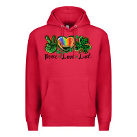 Cardinal Peace love St. Patrick's Day Premium Hoodie - CowGirlArtShop