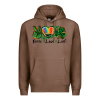 Chestnut Peace love St. Patrick's Day Premium Hoodie - CowGirlArtShop