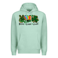 Seafoam Peace love St. Patrick's Day Premium Hoodie - CowGirlArtShop