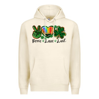 Tofu Peace love St. Patrick's Day Premium Hoodie - CowGirlArtShop