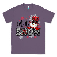 Lavender let it snow sowman snowflake Classic Tee - MaliasSmallBusiness
