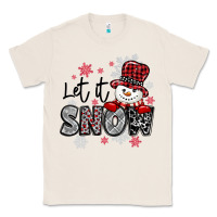Natural let it snow sowman snowflake Classic Tee - MaliasSmallBusiness