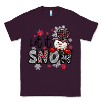 Plum let it snow sowman snowflake Classic Tee - MaliasSmallBusiness