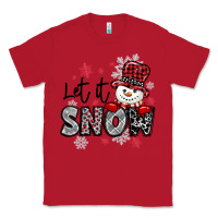 Red let it snow sowman snowflake Classic Tee - MaliasSmallBusiness