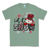 Sage let it snow sowman snowflake Classic Tee - MaliasSmallBusiness