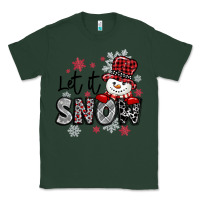 Sports Green let it snow sowman snowflake Classic Tee - MaliasSmallBusiness