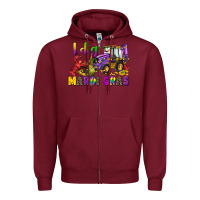 Burgundy i dig mardi gras Zipper Hoodie - CowGirlArtShop