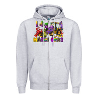 Heather Grey i dig mardi gras Zipper Hoodie - CowGirlArtShop