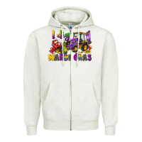 Oatmeal Heather i dig mardi gras Zipper Hoodie - CowGirlArtShop