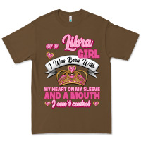Cacao As A Libra Girl I Was Born With My Heart On My Sleeve And A Mouth Premium Tee - Jasminsmagicworld