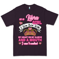 Plum As A Libra Girl I Was Born With My Heart On My Sleeve And A Mouth Premium Tee - Jasminsmagicworld