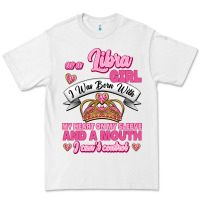 White As A Libra Girl I Was Born With My Heart On My Sleeve And A Mouth Premium Tee - Jasminsmagicworld