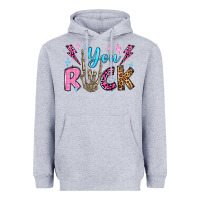 Heather Grey you rock valentine's day olivia Heavyweight Hoodie - OliviaCreatesArt