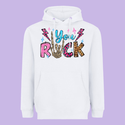 You Rock Valentine's Day Olivia Heavyweight Hoodie Designed By Oliviacreatesart