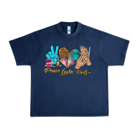 Navy peace love nails bbs Urban Heavy Tee - BundleAndBundleShop
